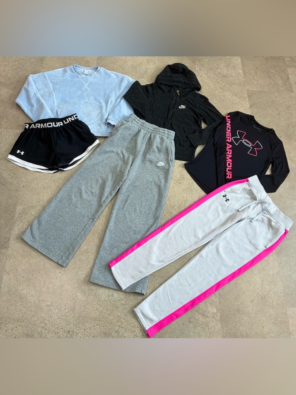 Girls NIKE/ATHLETA/UNDER ARMOUR Sweatpants..Shorts..Sweatshirts & Shirt, sz M